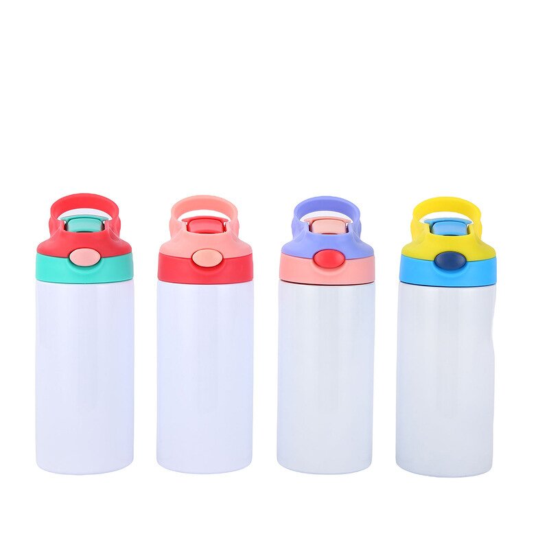 Kids Water Bottle Factory - OEM 350ml Double Insulated Flip Top Straw Cup