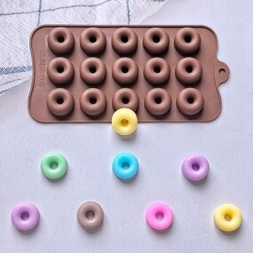Donut Silicone Mold Manufacturer - Custom 15-Cavity Multi-Use Chocolate Mold