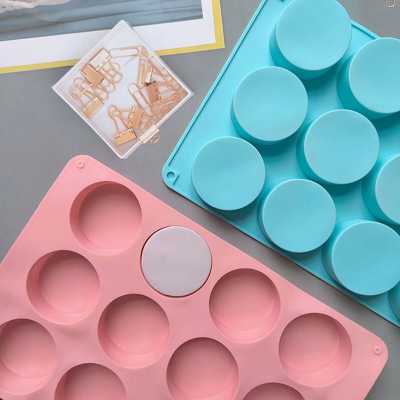 Round Soap Mold Factory - OEM 12-Cavity Food Grade Multipurpose Silicone Mold