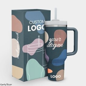 Car Cup with Handle Factory - OEM 40oz Large Capacity Double-Layer Straw