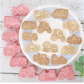Vehicle Cookie Cutter Manufacturer - OEM 8pcs Construction Car Truck Biscuit Mold