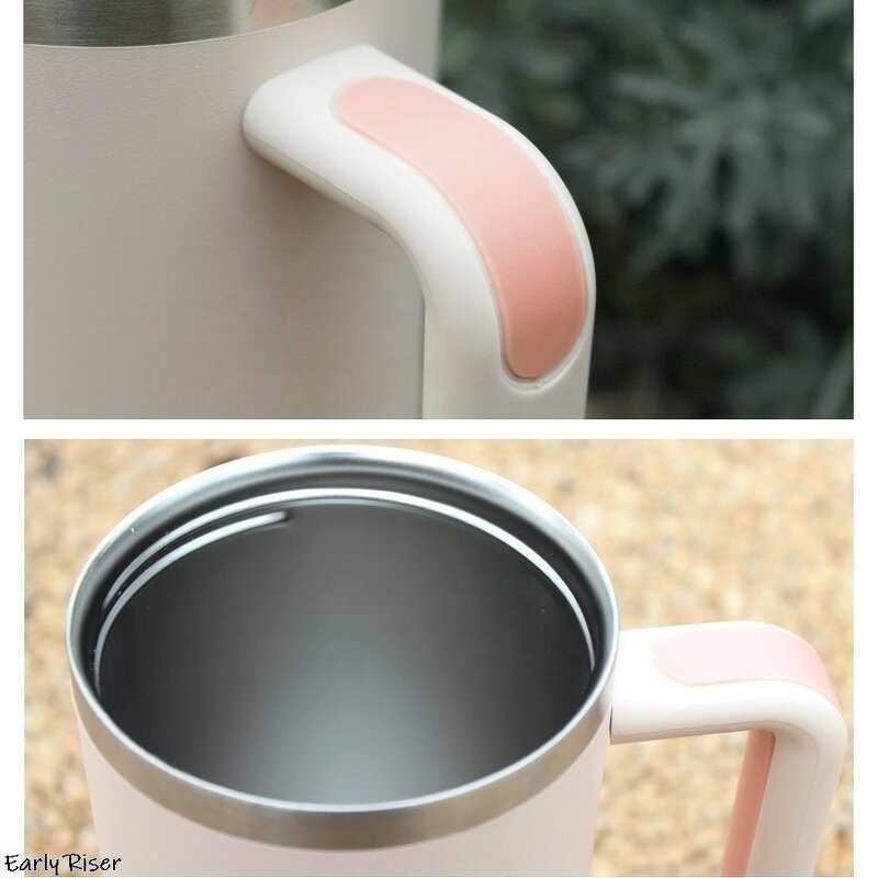 Car Cup Manufacturer - OEM 40oz Handle Straw 304 Stainless Steel Insulated