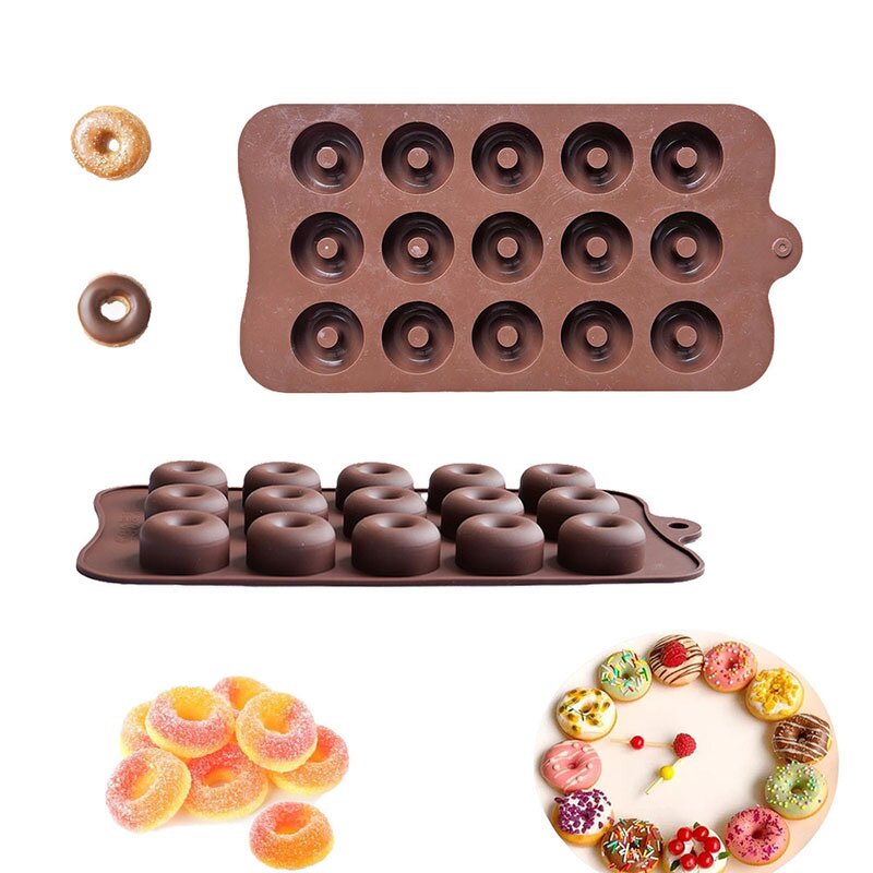 Donut Silicone Mold Manufacturer - Custom 15-Cavity Multi-Use Chocolate Mold