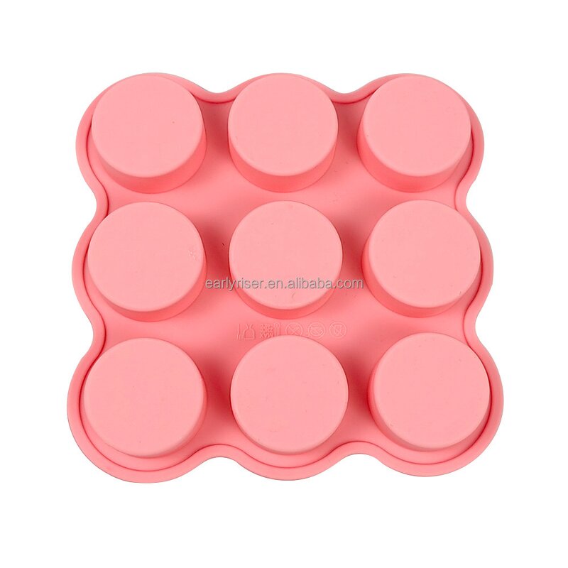 Cylindrical Cake Mold Manufacturer - Custom 9-hole Chocolate Mousse Soap Mold
