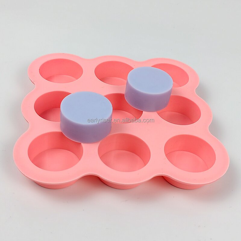 Cylindrical Cake Mold Manufacturer - Custom 9-hole Chocolate Mousse Soap Mold