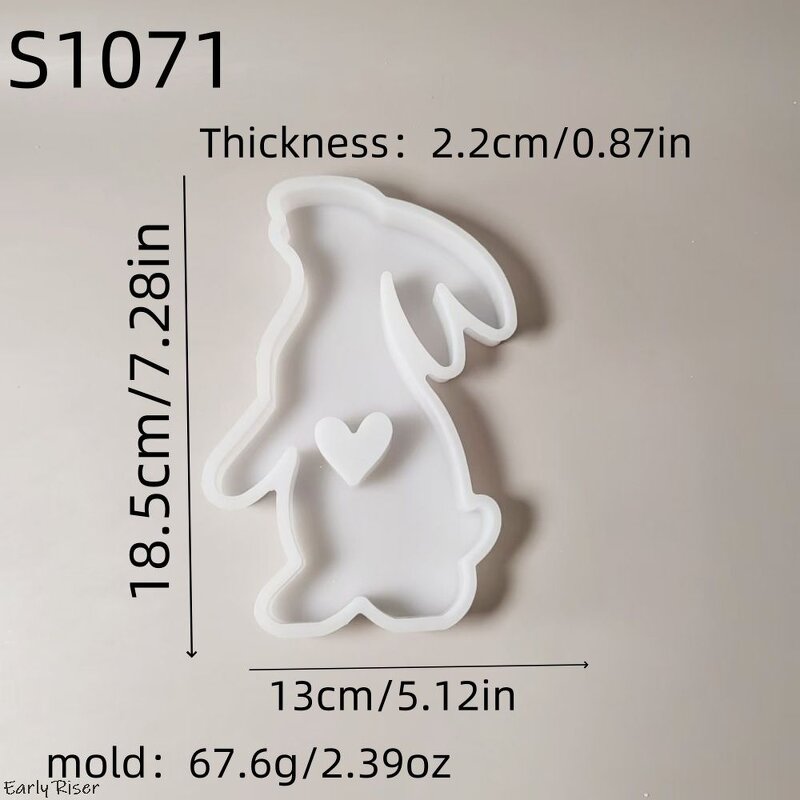 Easter Bunny Mold Manufacturer - Custom Standing Ornament Plaster Silicone Molds