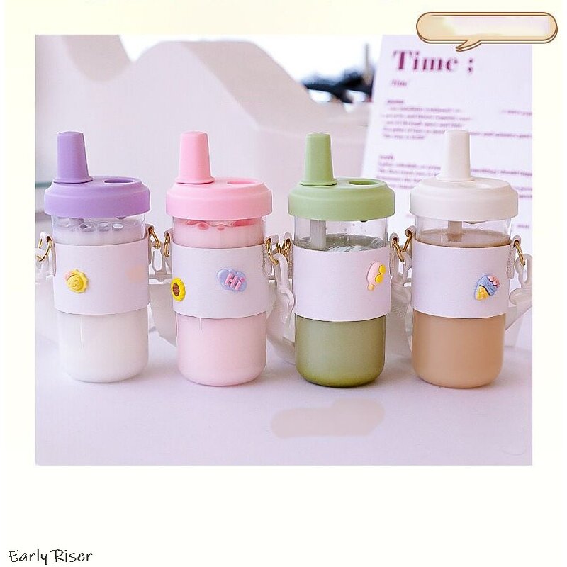 Glass Milk Tea Cup Factory - OEM High Borosilicate Large Diameter Straw Cup