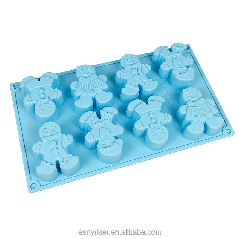 Gingerbread Mold Manufacturer - Food Grade 8-Cavity Silicone Mold for Baking