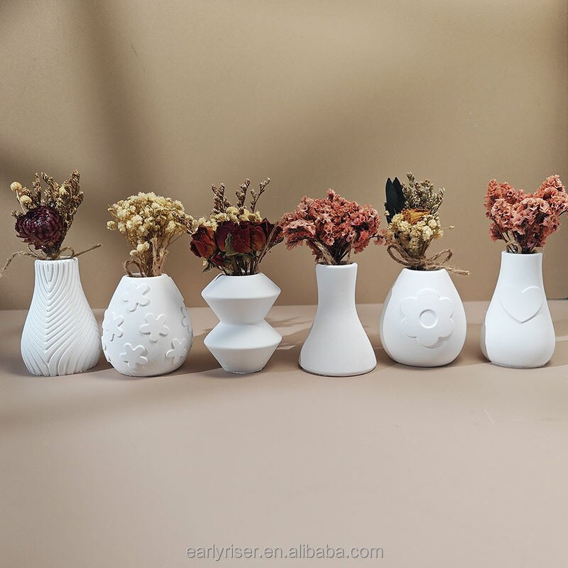 Silicone Mold Set Manufacturer - 6-Pack Concrete Vase Planter Candle Mold