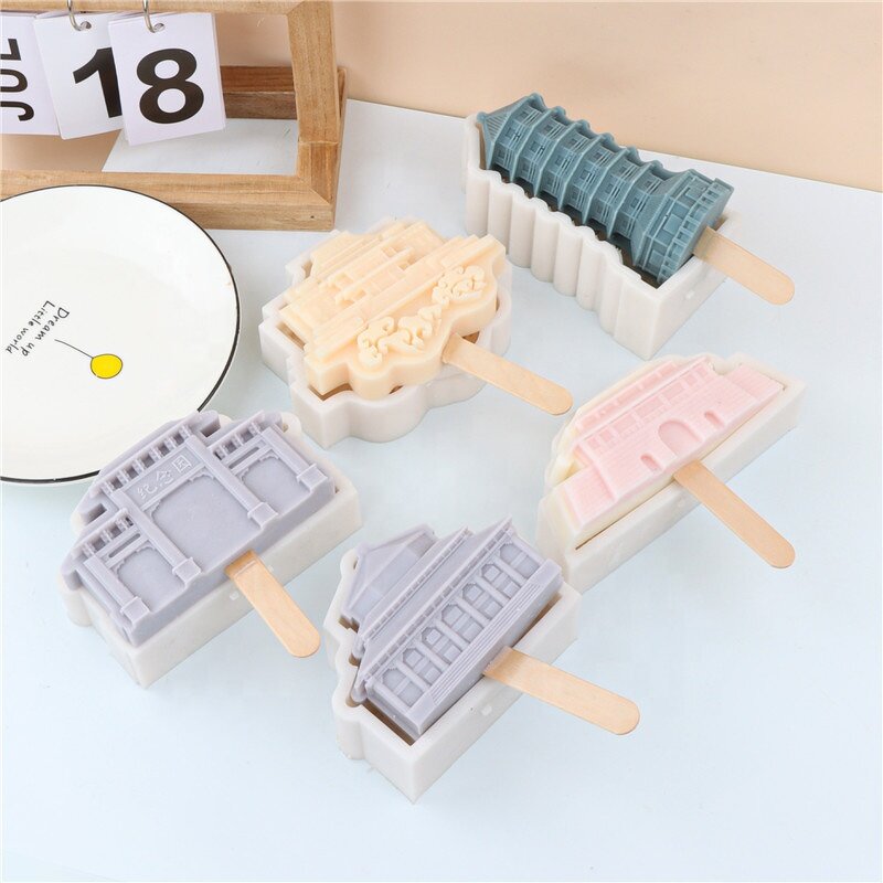 City Ice Cream Mold Factory - OEM Creative Scenery Chocolate Ice Cube Mold