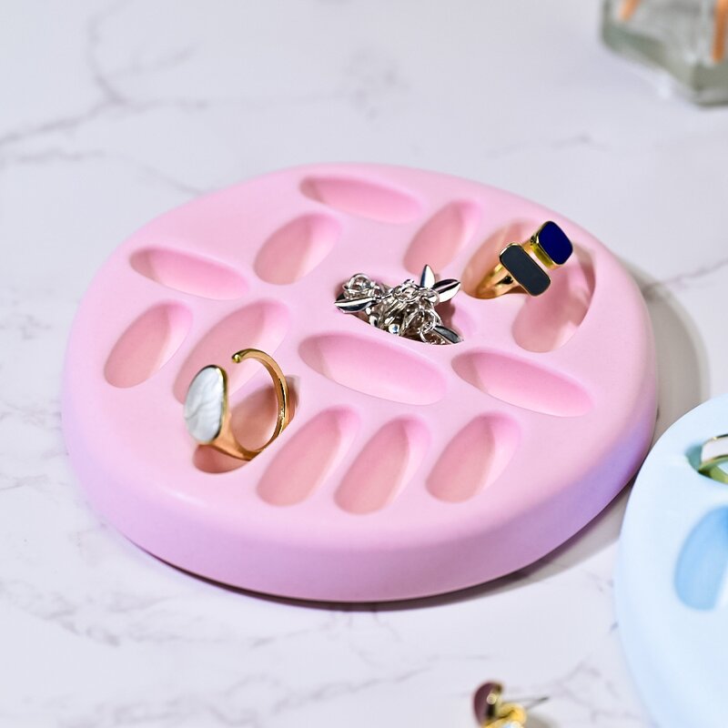 Ring Holder Mold Factory - OEM Round Silicone Epoxy Resin Jewelry Stand Mold
