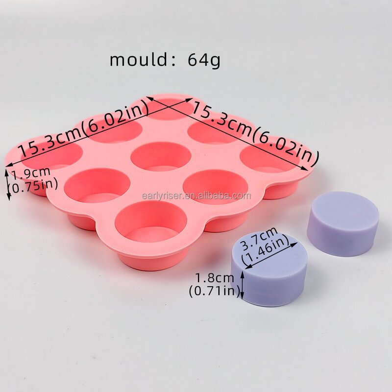 Cylindrical Cake Mold Manufacturer - Custom 9-hole Chocolate Mousse Soap Mold