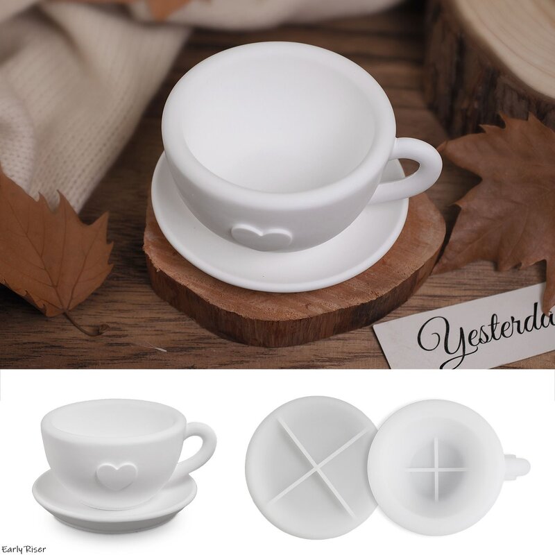 Heart Cup Silicone Mold Manufacturer - Custom Cement Candle Holder Vase Mold