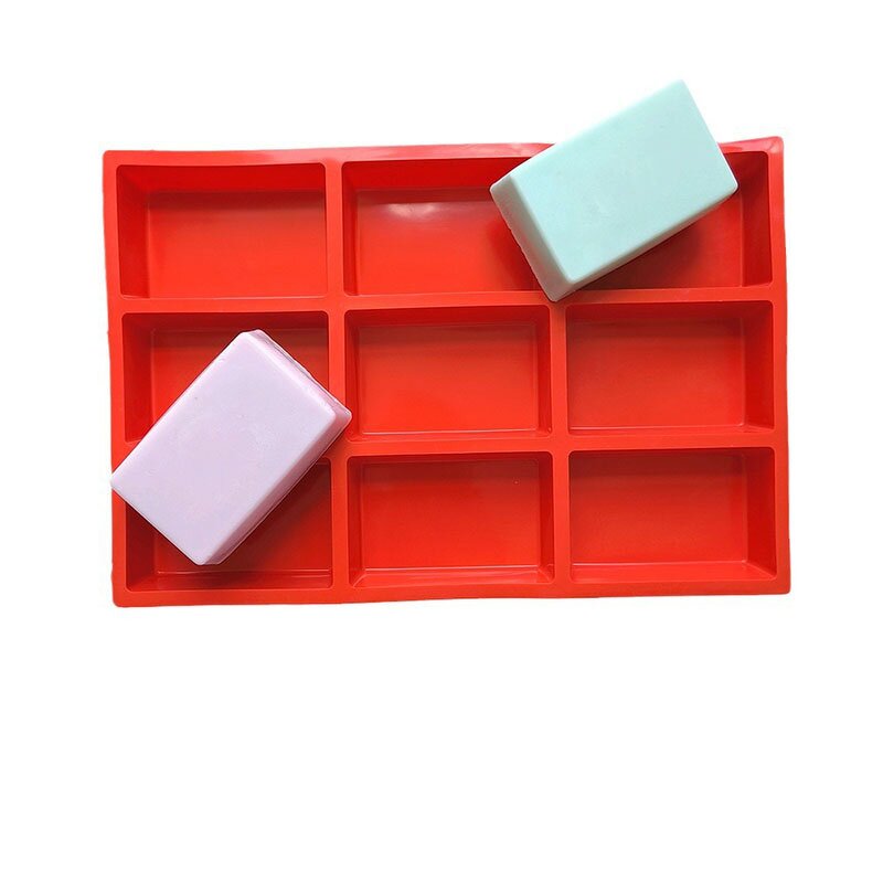 Rectangle Soap Mold Factory - OEM Large Food Grade 9-Cavity Silicone Mold