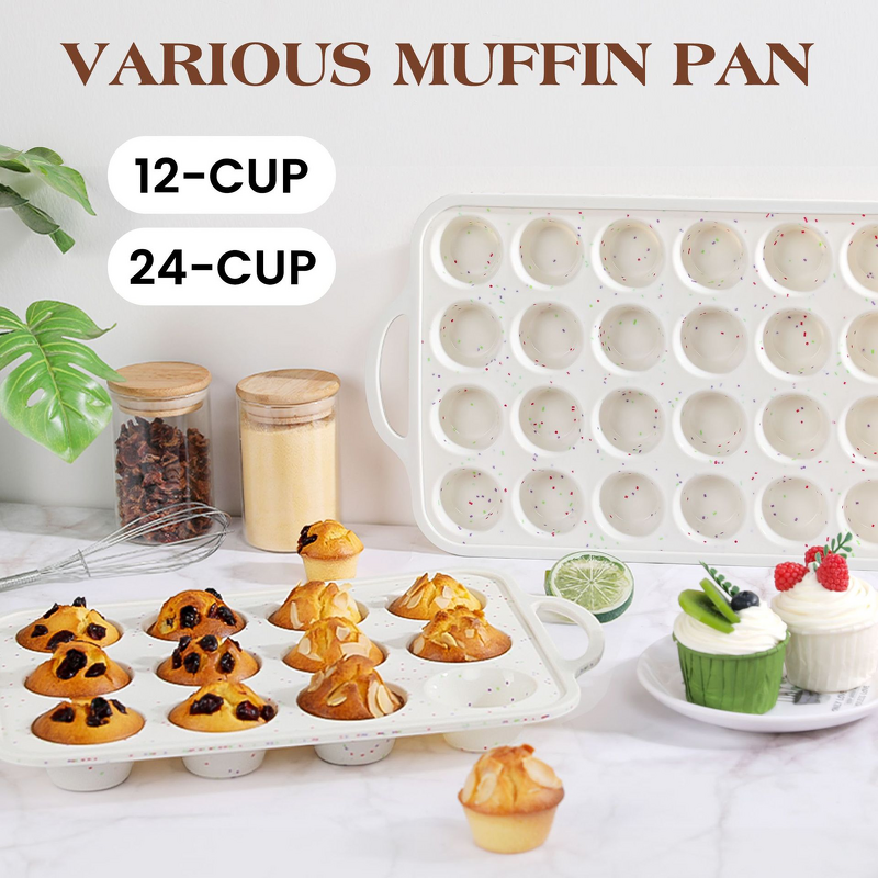 Muffin Pan Factory - OEM 12 Cup Silicone Cupcake Pan with Metal Frame