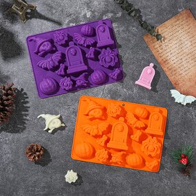 Halloween Chocolate Mold Factory - OEM 3D Pumpkin Bat Ghost Candy Gummy Mold