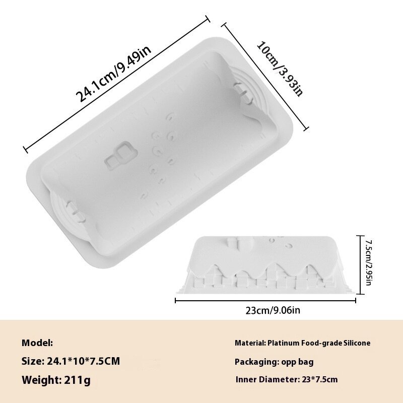 Christmas Cake Mold Manufacturer - Custom Cabin Mousse Cake Rectangle Pan