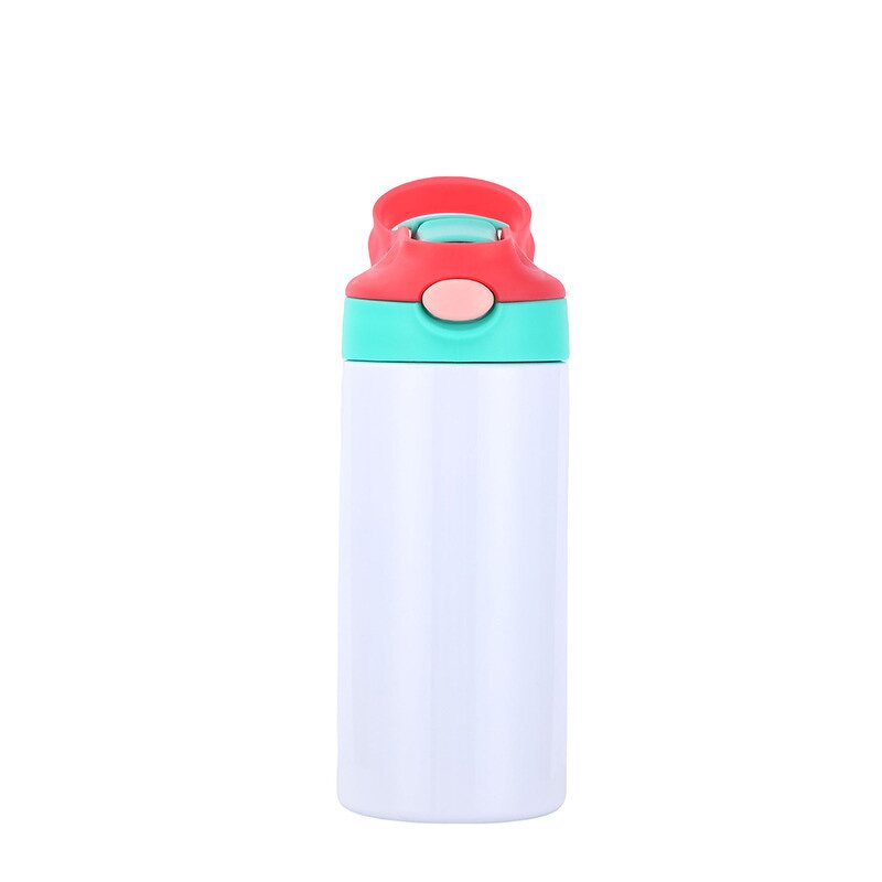 Kids Water Bottle Factory - OEM 350ml Double Insulated Flip Top Straw Cup