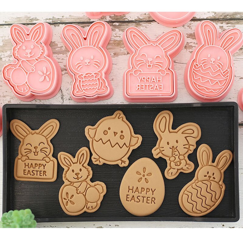 Easter Egg Cutter Manufacturer - OEM 3D Cartoon Bunny Press Biscuit Mold