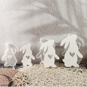 Easter Bunny Mold Manufacturer - Custom Standing Ornament Plaster Silicone Molds