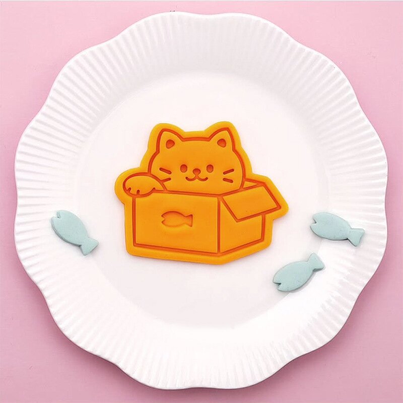 Cat Cookie Cutter Manufacturer - Custom PLA Cartoon 3D Animal Baking Treat Mold