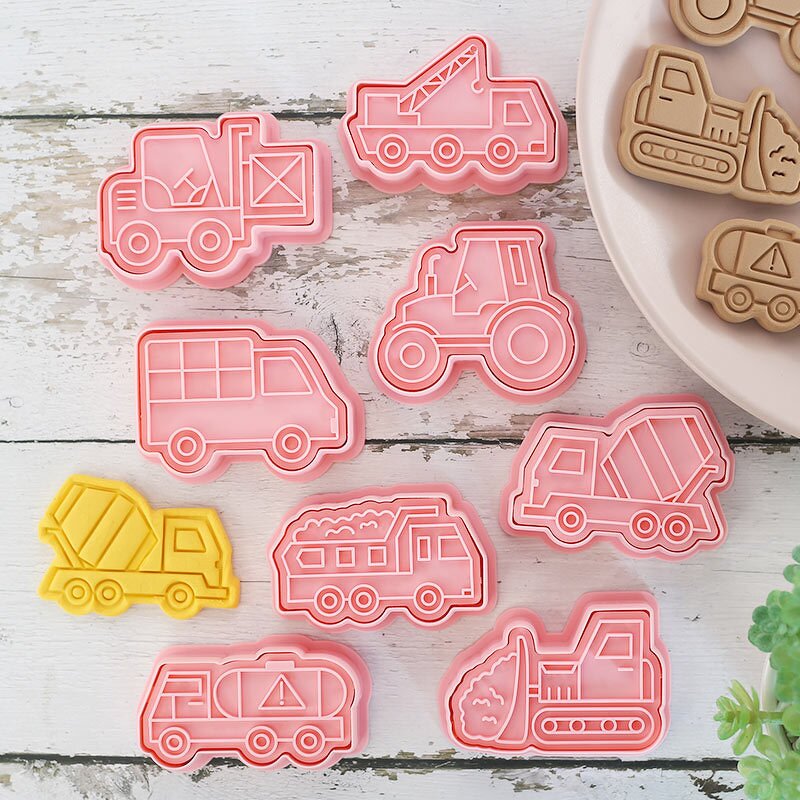 Vehicle Cookie Cutter Manufacturer - OEM 8pcs Construction Car Truck Biscuit Mold