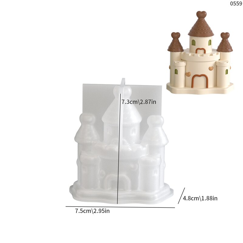 Castle Candle Mold Manufacturer - Custom European 3D Cement Resin Decor Mold