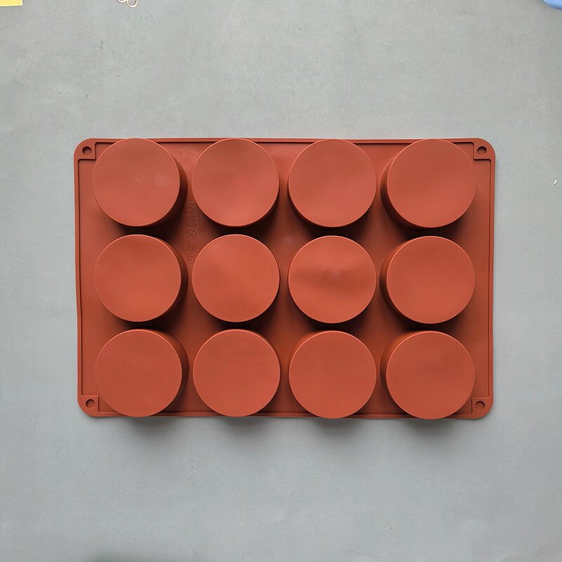 Round Soap Mold Factory - OEM 12-Cavity Food Grade Multipurpose Silicone Mold