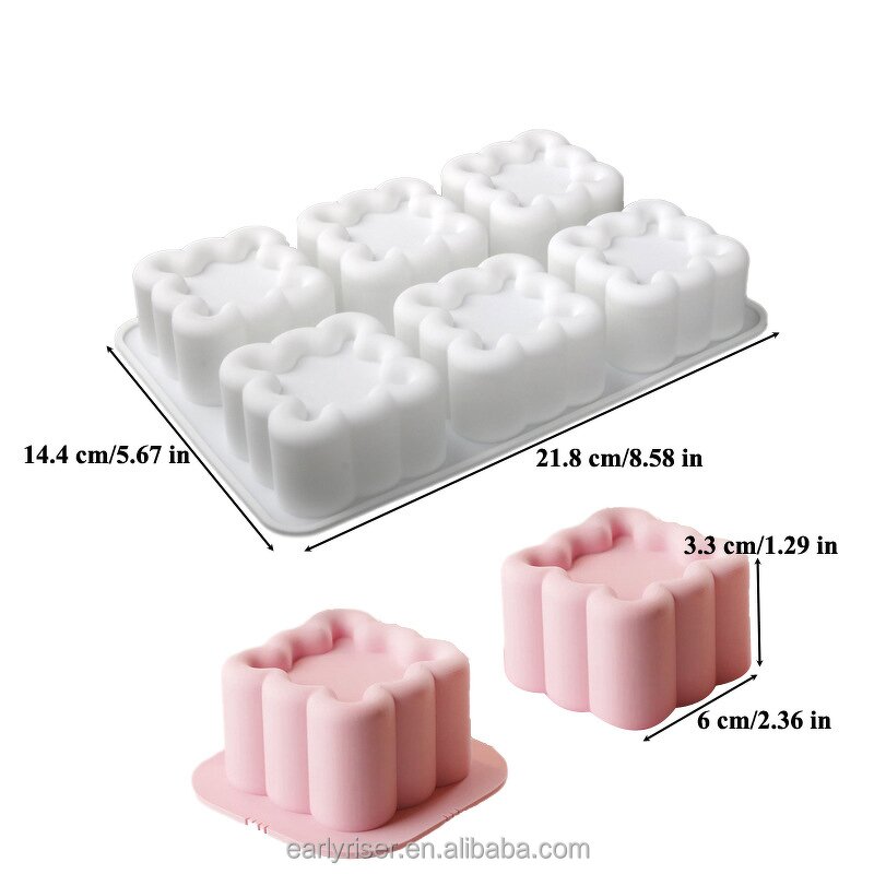 Flower Mousse Mold Factory - OEM 3D Cupcake Bakeware Soap Cake Pan Mold