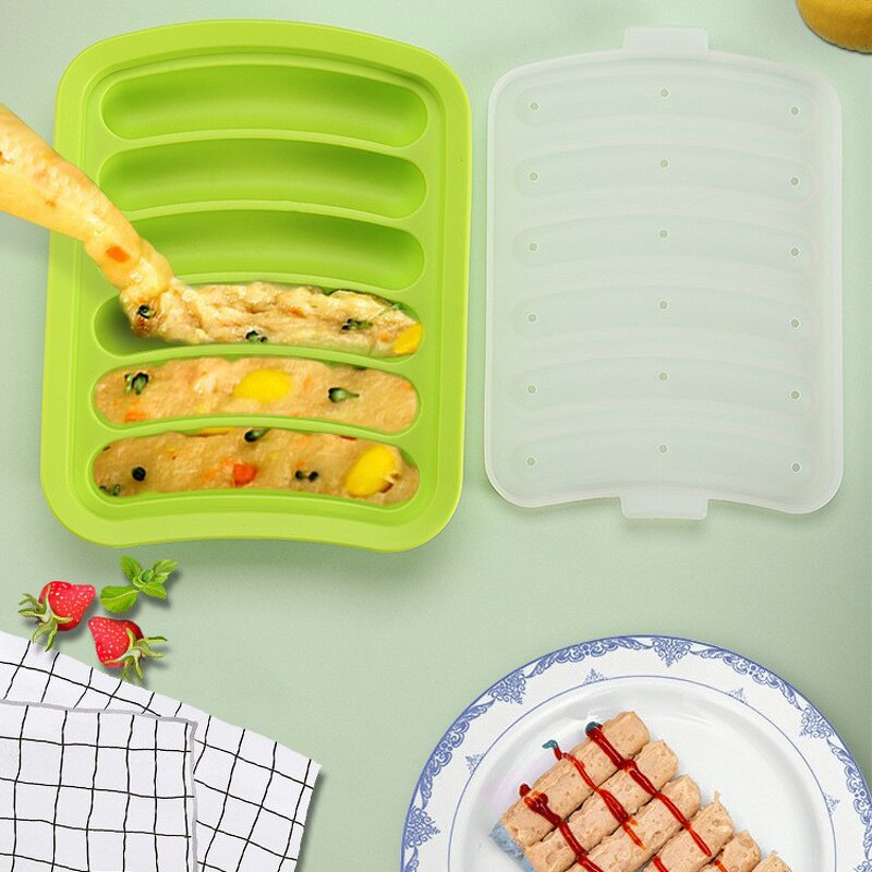 Sausage Silicone Mold Manufacturer - OEM 6 Cavity Hotdog Maker Baking Mold