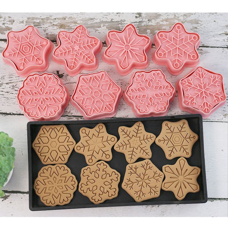 Snowflake Cookie Cutter Factory - OEM 3D Fondant Christmas Sugar Biscuit Press