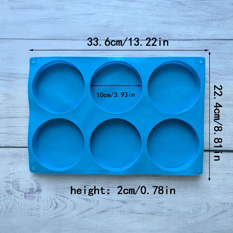 Round Silicone Mold Manufacturer - Custom 6-Cavity Soap Making Mold Bulk
