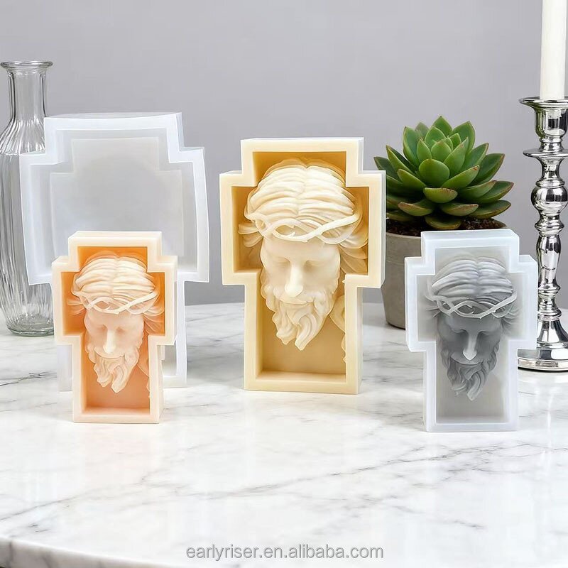 Portrait Candle Mold Factory - OEM 3D Head Scented Candle Silicone Mold