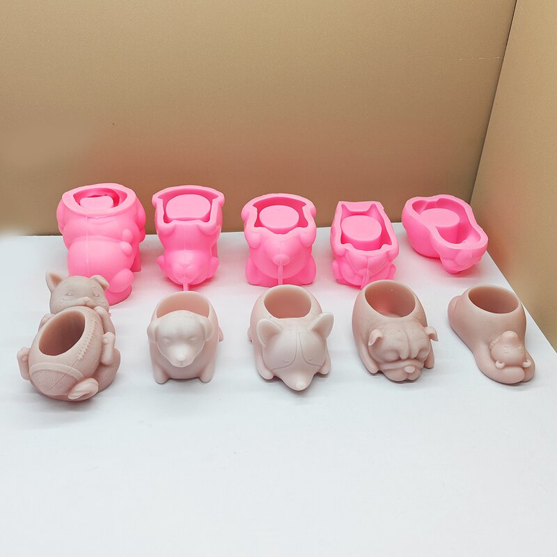 Cartoon Planter Mold Factory - OEM Dog Polar Bear Succulent Pot Candle Cup