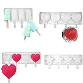 4-in-1 Popsicle Mold Factory - OEM Love Cat Paw Dinosaur Bear Ice Cream Mold