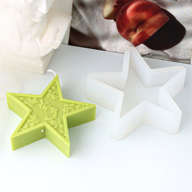 Star Candle Mold Factory - OEM Moon Pattern Aromatherapy Candle Silicone Mold