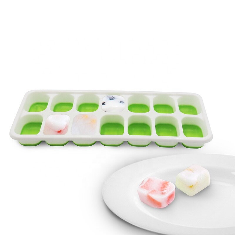 Ice Tray Mold Factory - OEM 14 Holes with Cover Dustproof Cube Ice Mold