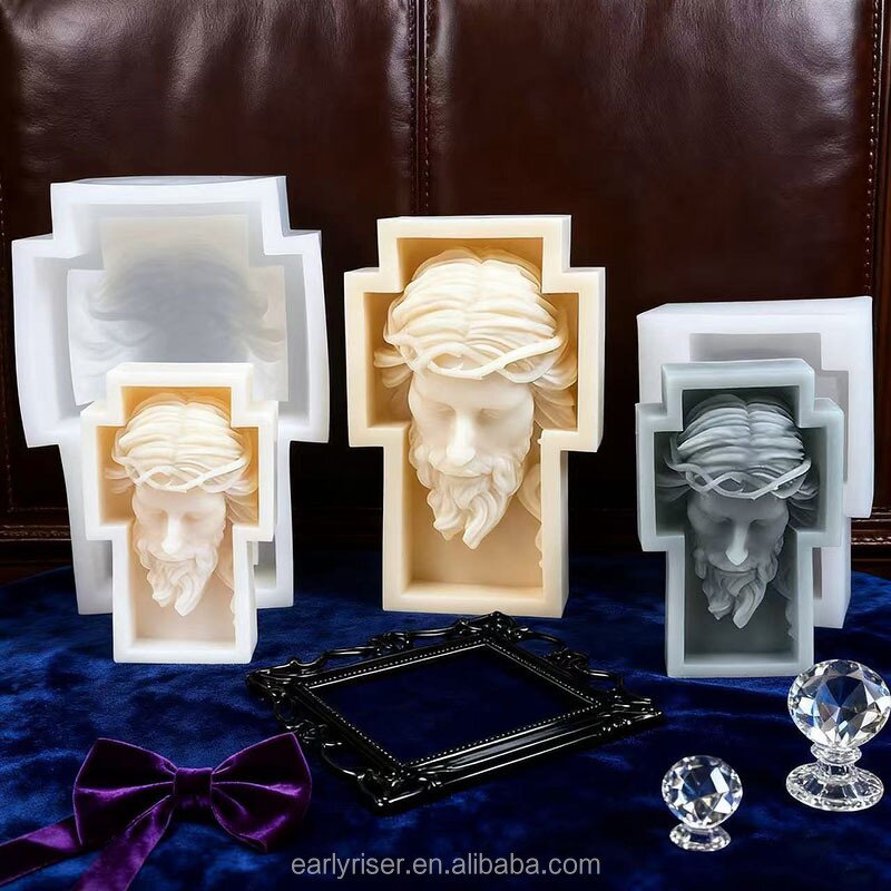Portrait Candle Mold Factory - OEM 3D Head Scented Candle Silicone Mold