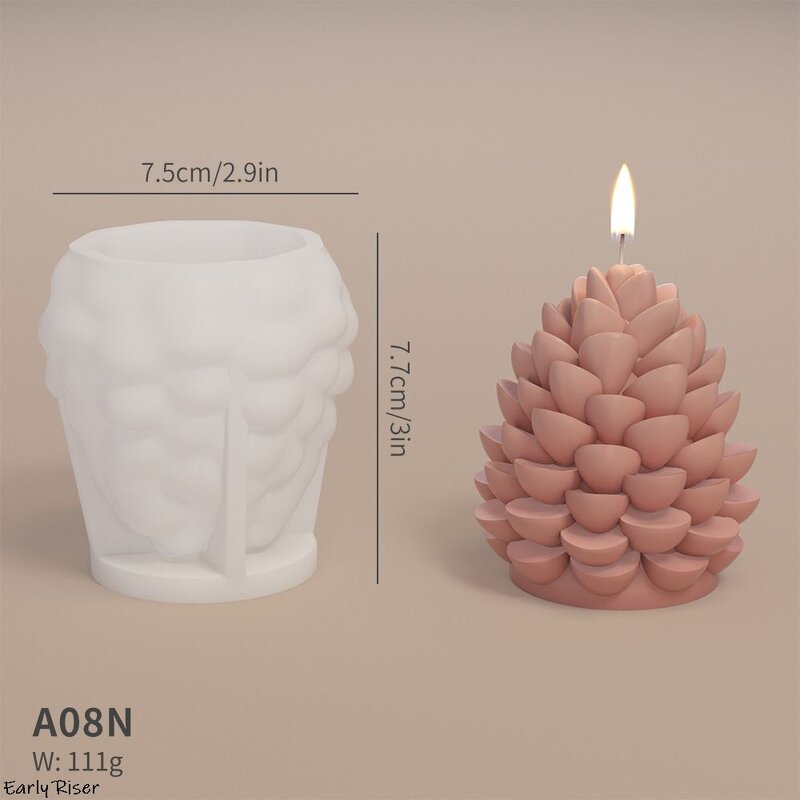Pinecone Candle Mold Manufacturer - Custom 3D Christmas Scented Candle Mold
