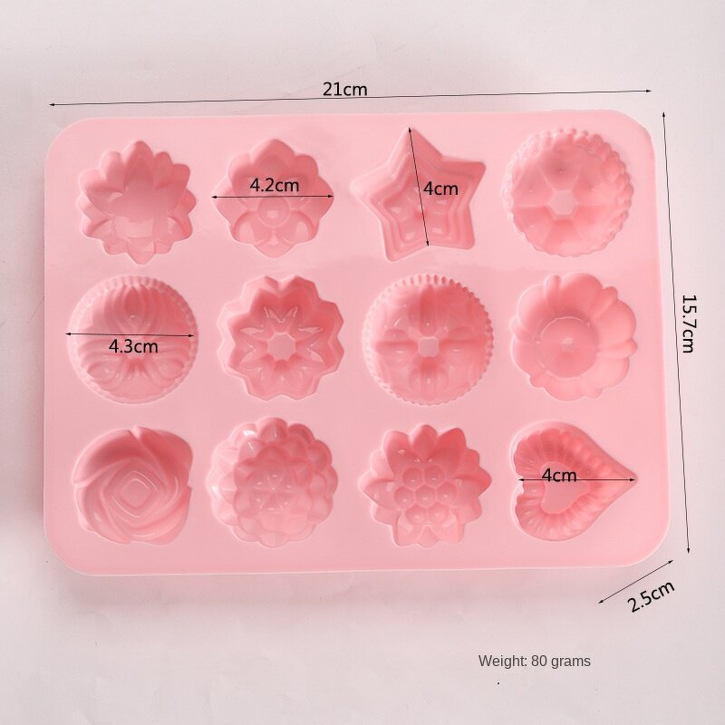 Flower Ice Cube Mold Manufacturer - Custom 12-Cavity Cake Chocolate Candy Mold
