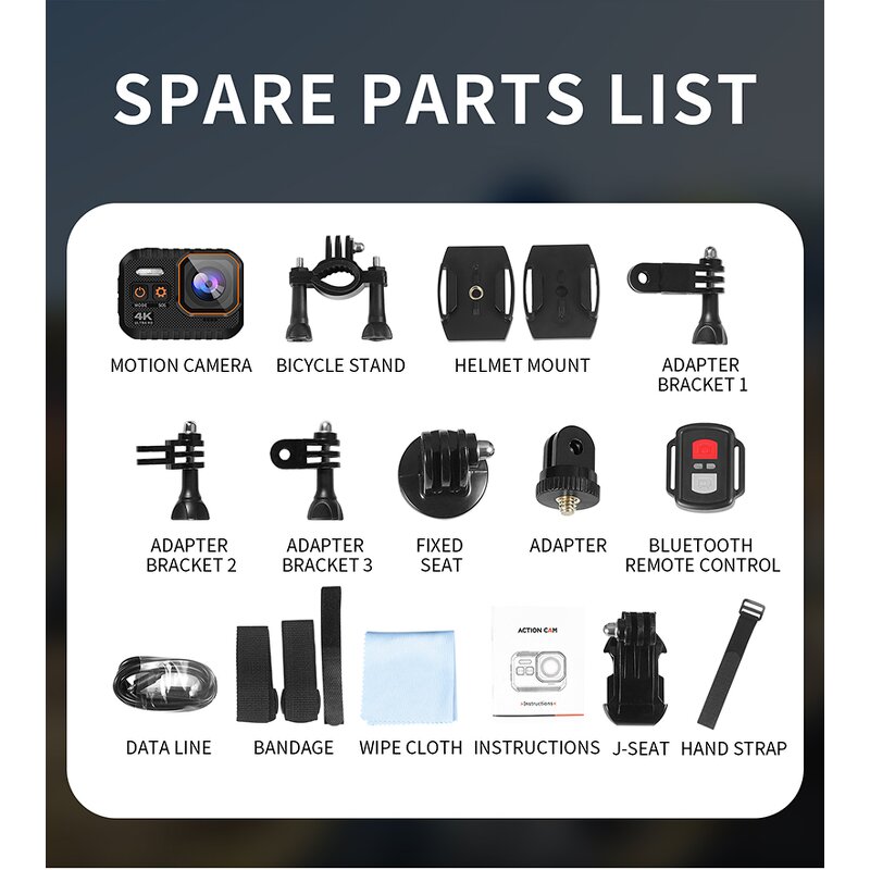 Cycling Helmet Camera Factory - 4K 1080P Optical Zoom Anti-shake