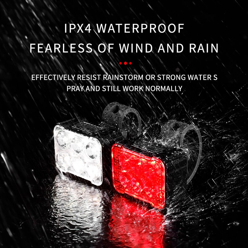 Bike Light Set Manufacturer - Waterproof 4 LED Head Tail Light