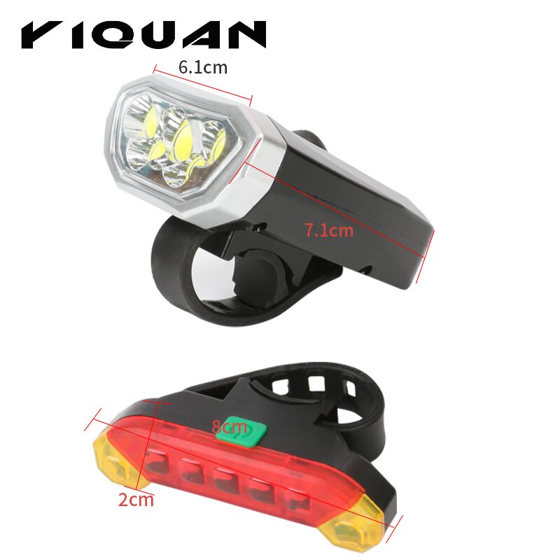 Bike Light Set Supplier - USB Rechargeable Front Rear Flashlight