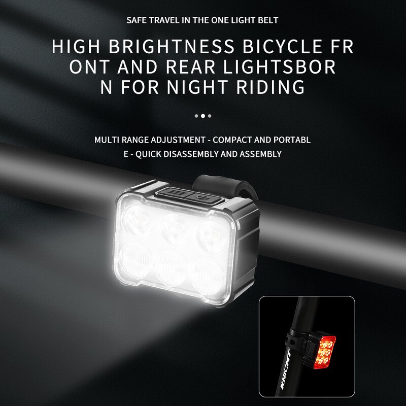 Bike Light Set Manufacturer - Waterproof 4 LED Head Tail Light