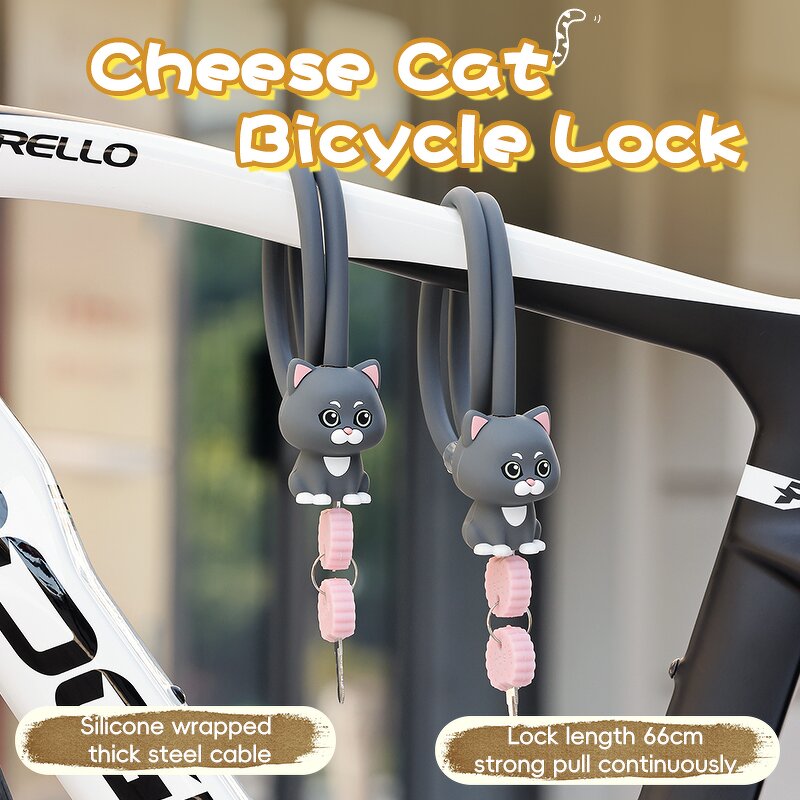 Bike Lock Manufacturer - Cute Silicone Steel Cable Anti-Theft