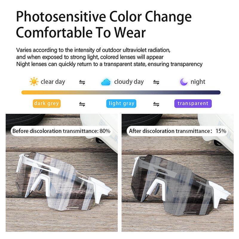 Cycling Glasses Manufacturer - Photochromic UV Protection Goggles