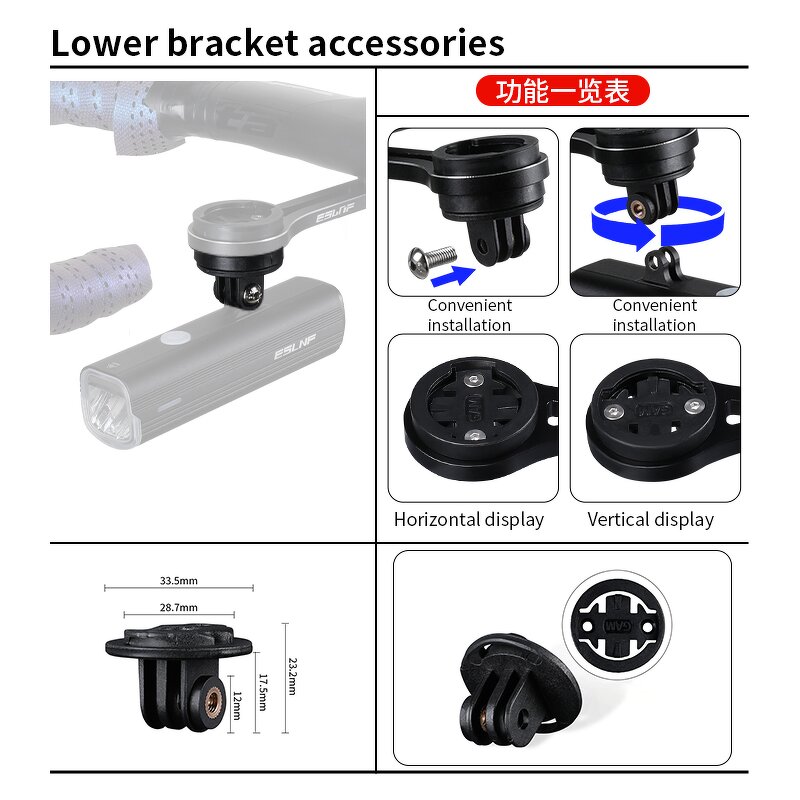 Bike Computer Mount Manufacturer - Adjustable Angle Gopro Adapter