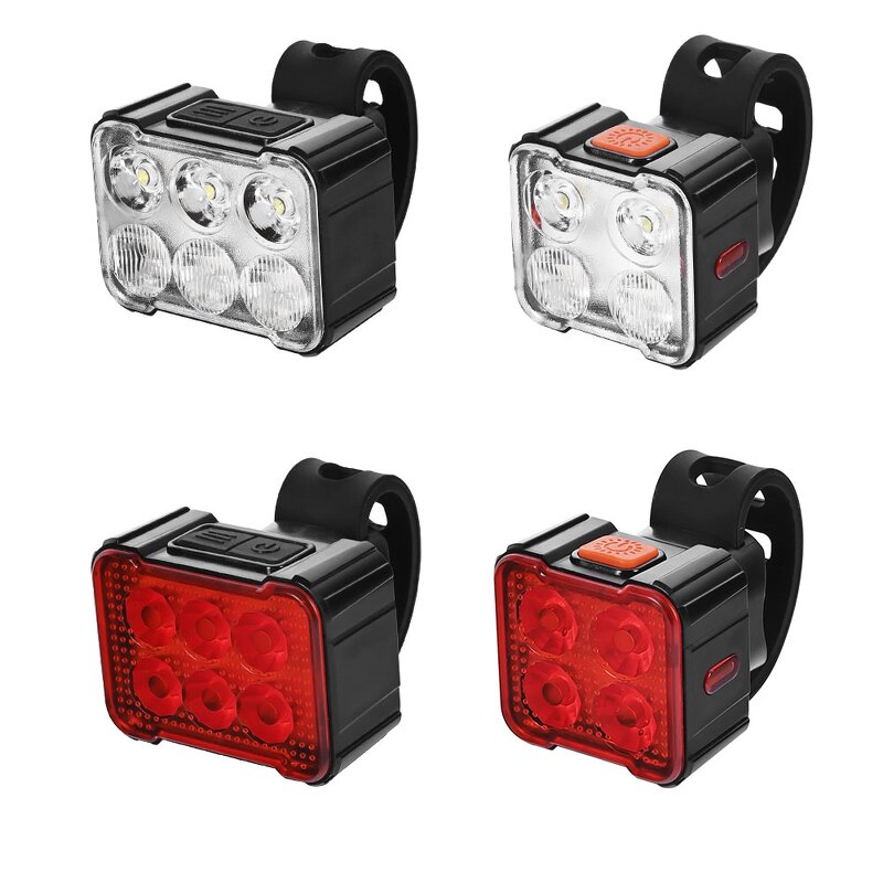 Bike Light Set Manufacturer - Waterproof 4 LED Head Tail Light
