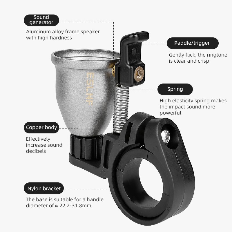 Bike Bell Factory - Copper High Decibel Clear Ring Bell