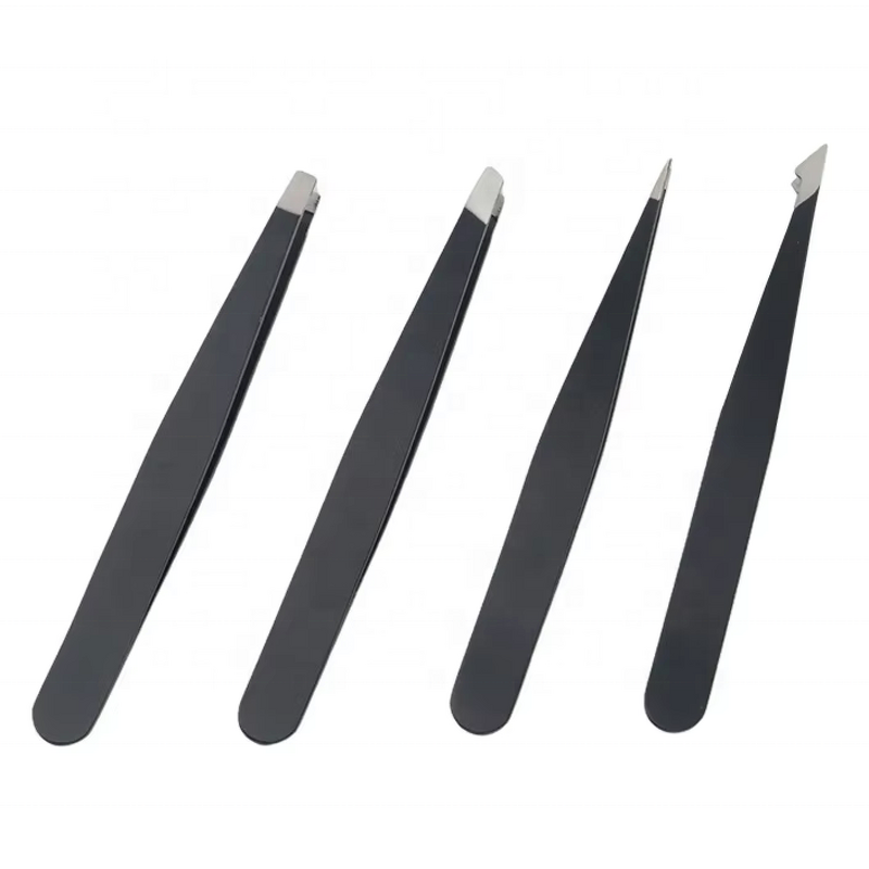 Eyebrow Tweezers Set Manufacturer - 4pcs Stainless Steel Leather